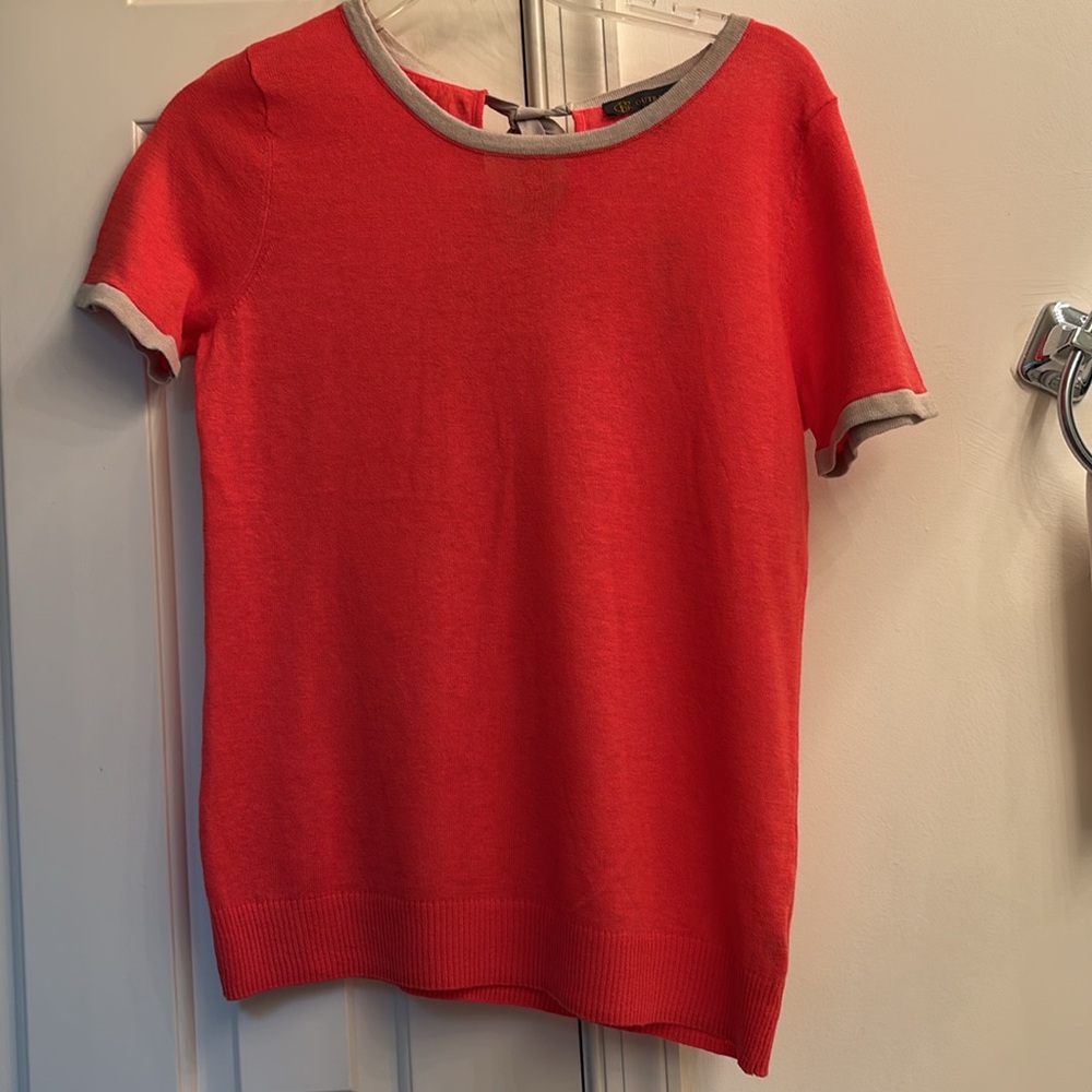 The Limited Outback Red Cotton XS Orange Top Tan Border NWT
